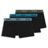 Three-pack of logo-waistband trunks in stretch cotton