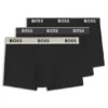 Three-pack of logo-waistband trunks in stretch cotton