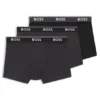 Three-pack of logo-waistband trunks in stretch cotton