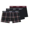 Three-pack of logo-waistband trunks in stretch cotton