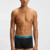 Three-pack of logo-waistband trunks in stretch cotton