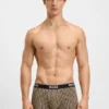 Three-pack of logo-waistband trunks in stretch cotton