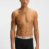 Three-pack of logo-waistband trunks in stretch cotton