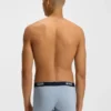 Three-pack of logo-waistband trunks in stretch cotton