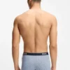 Three-pack of logo-waistband trunks in stretch cotton