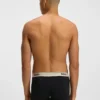 Three-pack of logo-waistband trunks in stretch cotton