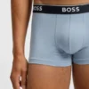 Three-pack of logo-waistband trunks in stretch cotton