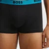 Three-pack of logo-waistband trunks in stretch cotton
