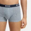 Three-pack of logo-waistband trunks in stretch cotton