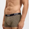 Three-pack of logo-waistband trunks in stretch cotton