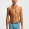 Three-pack of logo-waistband trunks in stretch cotton