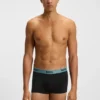 Three-pack of logo-waistband trunks in stretch cotton