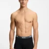 Three-pack of logo-waistband trunks in stretch cotton
