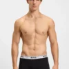 Three-pack of logo-waistband trunks in stretch cotton