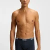 Three-pack of logo-waistband trunks in stretch cotton