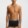 Three-pack of logo-waistband trunks in stretch cotton