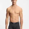 Three-pack of logo-waistband trunks in stretch cotton