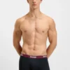 Three-pack of logo-waistband trunks in stretch cotton