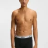 Three-pack of logo-waistband trunks in stretch cotton