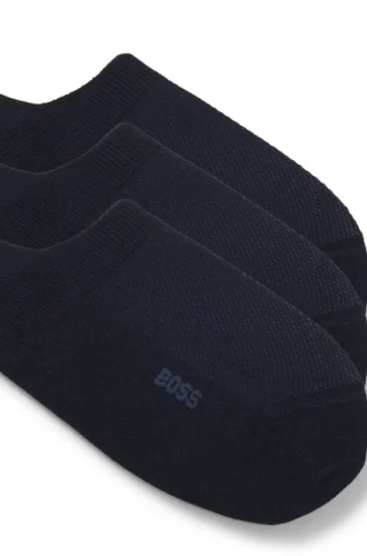 Three-pack of no-show socks in a cotton blend