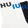 Three-pack of ribbed ankle socks with logos Three-pack of ribbed ankle socks with logos