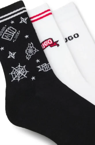 Three-pack of short-length socks