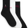 Three-pack of short-length socks with embroidered detailing
