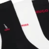 Three-pack of short-length socks with embroidered detailing