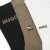 Three-pack of short-length socks with embroidered detailing