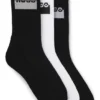 Three-pack of split-logo socks in a short length