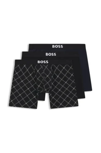 Three-pack of stretch-cotton boxer briefs