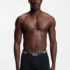 Three-pack of stretch-cotton boxer briefs with logo waistband