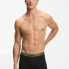 Three-pack of stretch-cotton boxer briefs with logo waistband