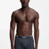 Three-pack of stretch-cotton boxer briefs with logo waistband