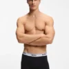 Three-pack of stretch-cotton boxer briefs with logo waistband