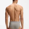 Three-pack of stretch-cotton briefs with logo waistband
