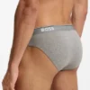 Three-pack of stretch-cotton briefs with logo waistband