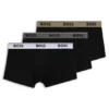 Three-pack of stretch-cotton trunks with logo waistbands