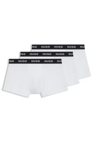 Three-pack of stretch-cotton trunks with logo waistbands