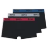Three-pack of stretch-cotton trunks with logo waistbands