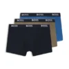 Three-pack of stretch-cotton trunks with logo waistbands