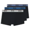 Three-pack of stretch-cotton trunks with logo waistbands