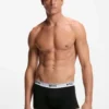 Three-pack of stretch-cotton trunks with logo waistbands