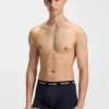 Three-pack of stretch-cotton trunks with logo waistbands