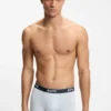 Three-pack of stretch-cotton trunks with logo waistbands