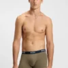Three-pack of stretch-cotton trunks with logo waistbands