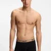 Three-pack of stretch-cotton trunks with logo waistbands