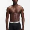 Three-pack of stretch-cotton trunks with logo waistbands
