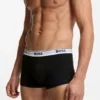 Three-pack of stretch-cotton trunks with logo waistbands