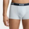 Three-pack of stretch-cotton trunks with logo waistbands